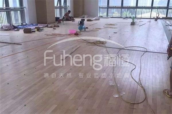 福州武警部队篮球馆运动木地板工程